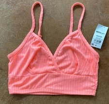 New Jenni by Jennifer Moore Women Bralette, Neon Coral, Medium