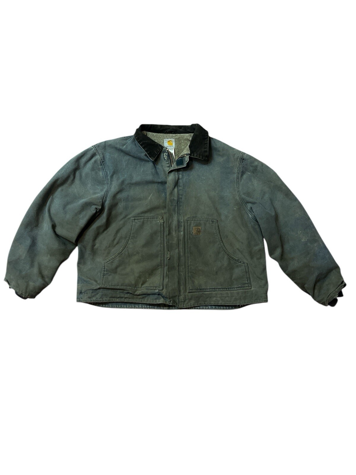 Carhartt J164 PTL Sherpa-Lined Navy Blue Zip-Up Jacket for Men Size 2XL No Hood