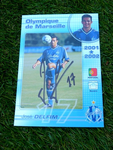 Photos Olympique de Marseille OM saison 2002 signées JOUEURS foot ultras RARE - Picture 14 of 15