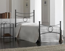 LETTO FERRO BATTUTO CONCA NERO SINGOLO ORIGINAL IN OFFERTA