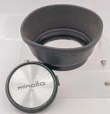 Minolta Autopak D-10 D-12 Movie Camera D7B Lens Hood Shade & Lens Cap *Well Used