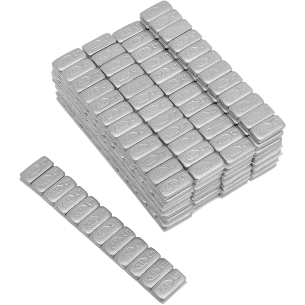 K&L Supply Wheel Weights Steel StickOn 5 Gram Silver 328091
