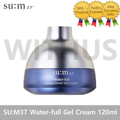 SU:M37 Water-full Marine Relief Gel Cream 120ml Big-Size Moisturizing K-Beauty_