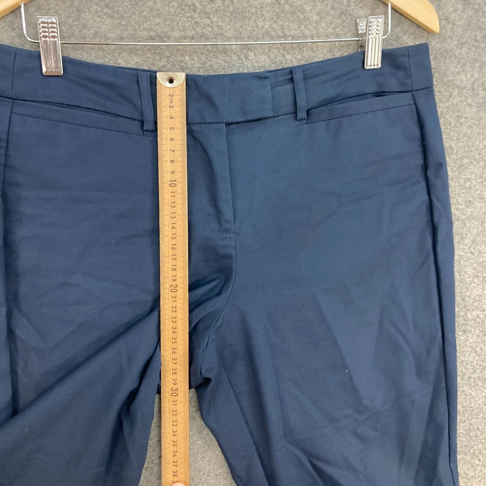 Pantalones para mujer Diana Ferrari talla 10 azules rectos tiro medio negocios 48118 Foto 4 de 4