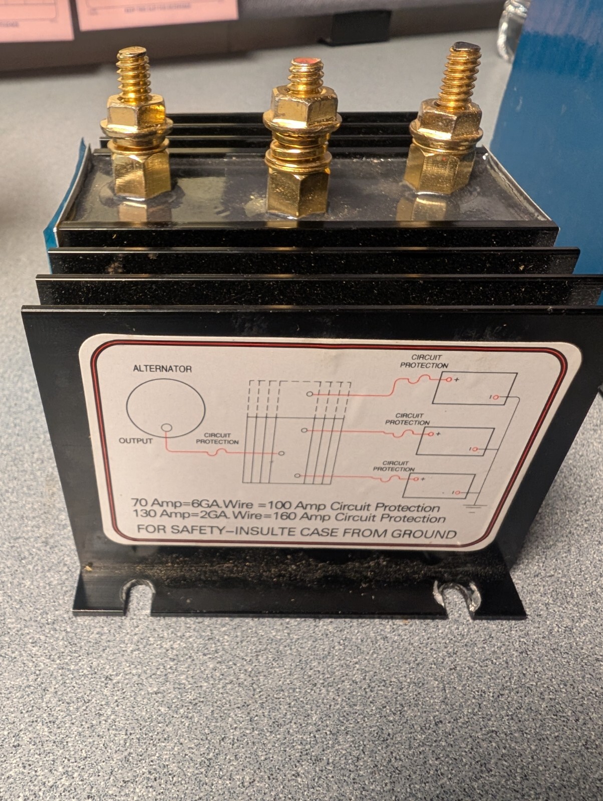 ProMariner 1-70-2 Marine 2 Battery 1 Alternator 70 AMP Battery Isolator