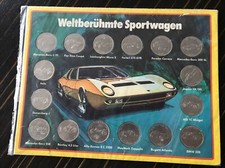 Shell Münzen Sportwagen - 70er Oldtimer Panton Eames Ära Space Porsche 911 Miura