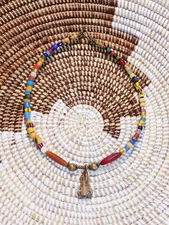 African Scorpion Trade Bead Choker ethnic tribal boho jnpm8