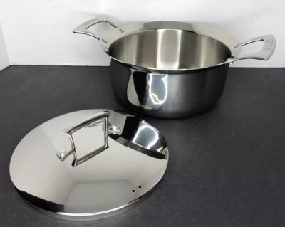 Ballarini 8  Dutch Oven 3.25 Qt. Stainless Steel with Lid Casserole Michelangelo