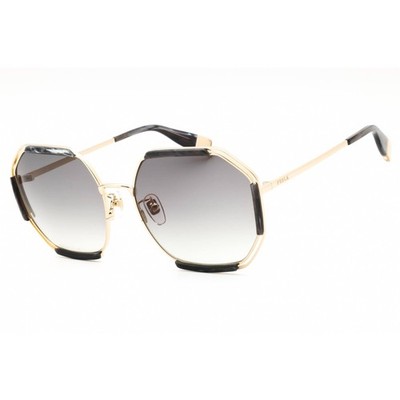 Furla Unisex Sunglasses Shiny Rose Gold Full Rim Oversized Frame SFU785 0300