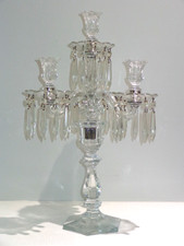 Vintage Heisey Elegant Glass OLD WILLIAMSBURG 4 Light Crystal Candelabra Candle