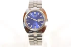 SEIKO Automatic Watch Blue Sunburst 19 Jewels SEIKO 7006-7090 Wristwatch