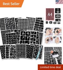 Versatile 524-Pattern Henna Tattoo Stencil Set with Pen - Craft Fun for All Ages