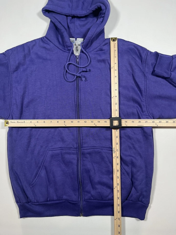 MacGregor Sudadera con Capucha Para Hombres Grande Púrpura Cremallera Completa Térmica Forrada con Gofres Sudadera Foto 4 de 4