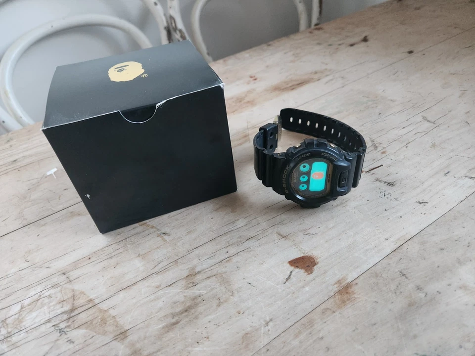 RARE BAPE x G-SHOCK DW-6900 Limited Edition Watch - No. 1545/2000 - Box & Papers - Image 2 of 4