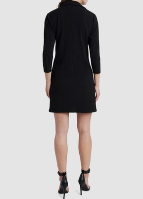 Msk Women's Black Grommet Trimmed Mini Shirt Dress Petite Size MP | eBay