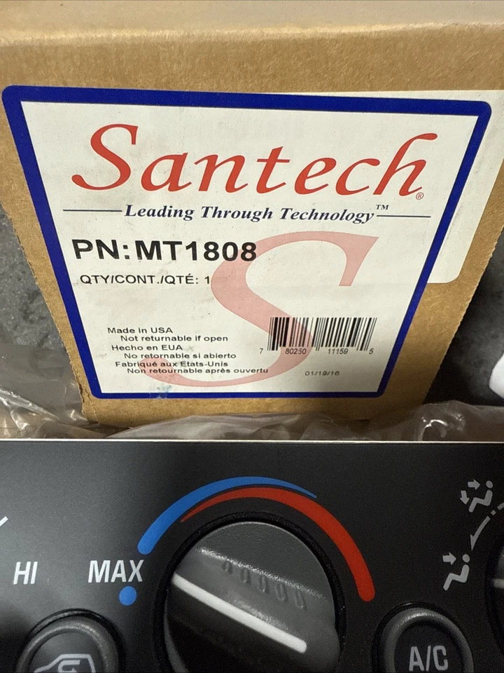 HVAC Control Panel Santech MT1808 for Chevrolet GMC Models FAST-FREE SHIPPING - Image 4 of 4