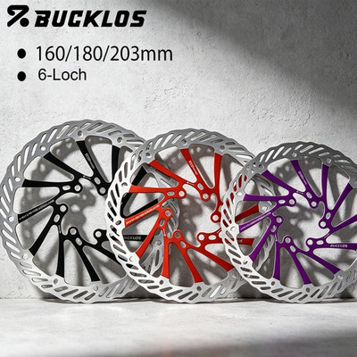 BUCKLOS Disc 160/180/203mm MTB Rennrad Bremsscheibe 6 Bolzen für Shimano/Avid DE
