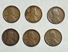 WW I era 1916-P, 1917-P, 1917-D, 1918-P, 1918-D , 1918-S Lincoln Cent Penny VG +