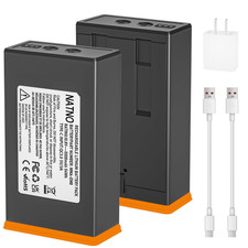 2 Pack 5000mAh Battery for Moultrie Cellular Trail Camera Edge/Edge 2/Edge 2 Pro