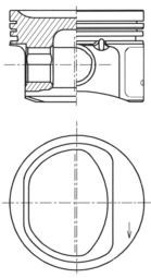 41754610 ENGINE PISTON & RINGS KOLBENSCHMIDT FOR CHRYSLER YPSILON 1.2 51KW - Picture 2 of 5