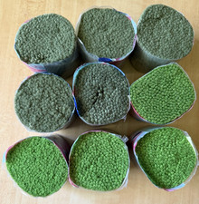 Vintage 9 Packs Bernat Craftsman Rug Yarn Green Pre-Cut Latch Hook 3122 3197