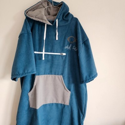 Kaltfisch Wickel Morgenmantel Handtuch Poncho Kaltwasser Tauchen Surfer One Size Erwachsene