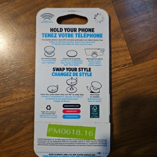 New PopSockets Multi-Color Be Kind Phone Grip & Stand Swappable Top Pop Grip - 第 4/4 張圖片