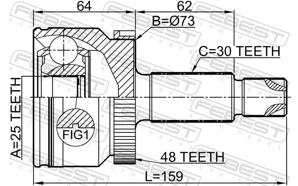 GELENKSATZ ANTRIEBSWELLE 1210-IX35D7A48 FÜR HYUNDAI TUCSON/SUV/Van ix35 KIA - Bild 3 von 4