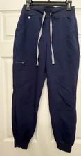 FIGS Technical Collection Zamora Joggers Womens Scrub Pants S Navy Blue