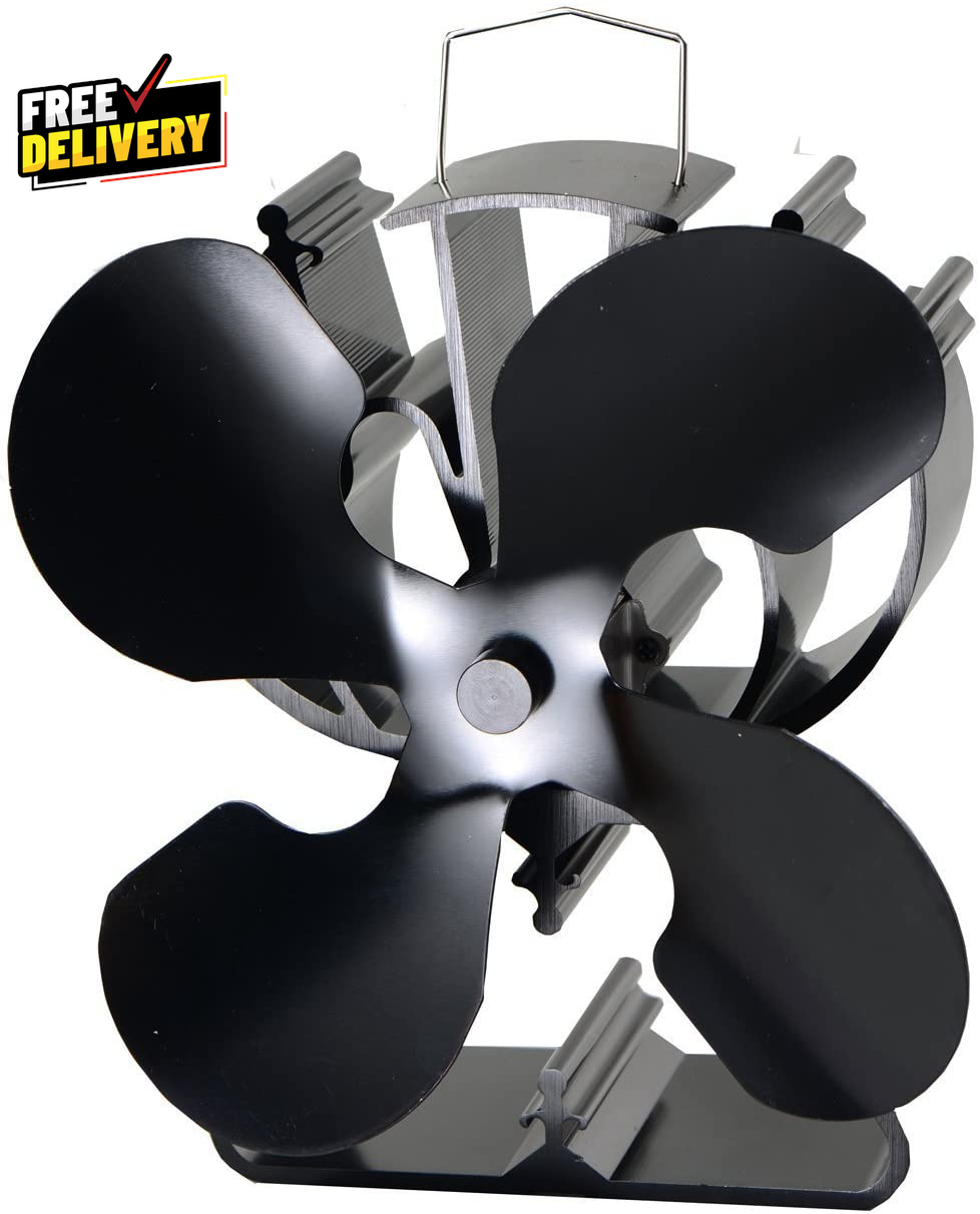 Heat Powered Wood Stove Fan Thermal Fireplace Fan for Log Burner Accessories