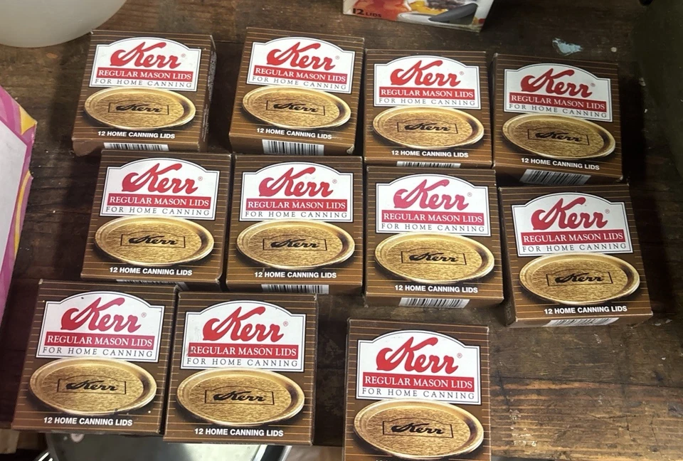 Tapas de tarro de conservas bucales regulares Kerr - 11 paquetes 132 tapas aprox. Foto 2 de 3