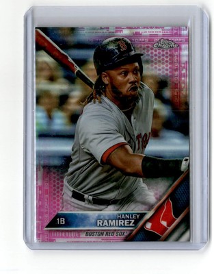 2016 Topps Chrome #180 Hanley Ramirez Pink Refractor
