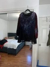 CITRON Silk Top 2X Plus Size 