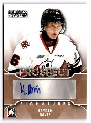 2015-16 Leaf Heroes & Prospects - Hayden Davis Rookie Auto #PS-HD1 