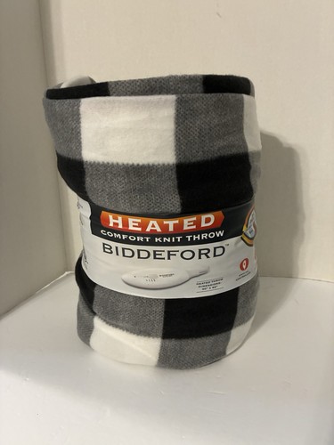 Biddeford Electric Micro Plush Buffalo Plaid Heated Throw -New Unopened -50x62” - Picture 4 of 5