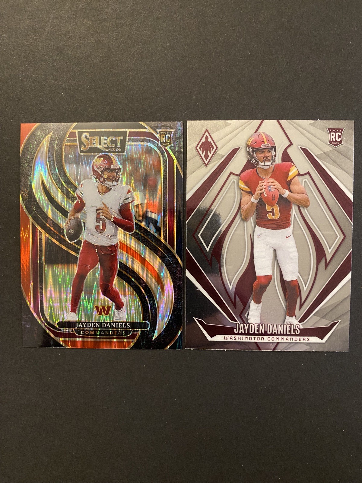 2 Jayden Daniels 2024 Select Premier Level Shock Rookie Mint Phoenix Red Black