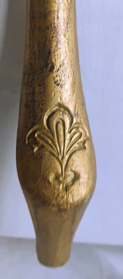 set 4 Decorative French Style Gold Furniture Legs Solid Resin 19" high - Image 4 of 4