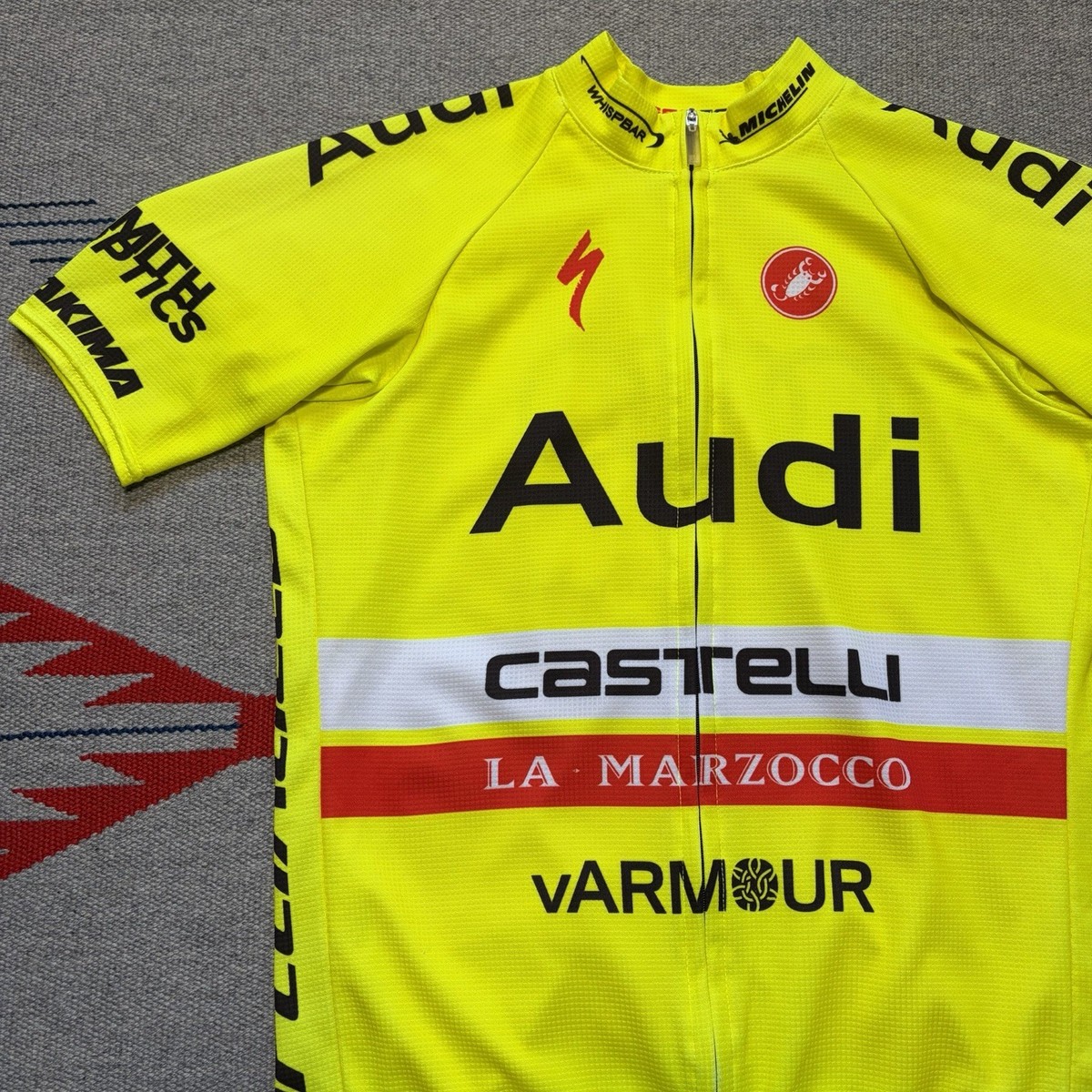 Castelli Audi Cycling Jersey Men's Medium Neon Yellow Arcteryx