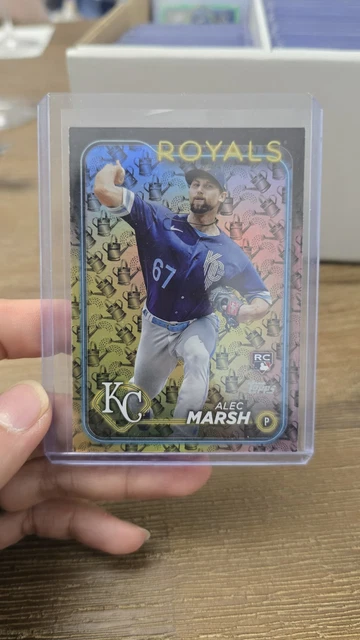 2024 Topps Series 1 Alec Marsh Rookie Card Watering Can 1/5 KC Royals #163