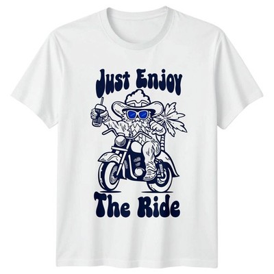 Just Enjoy The Ride T-Shirt Freizeit Fahren Motorrad Vatertag Geschenk