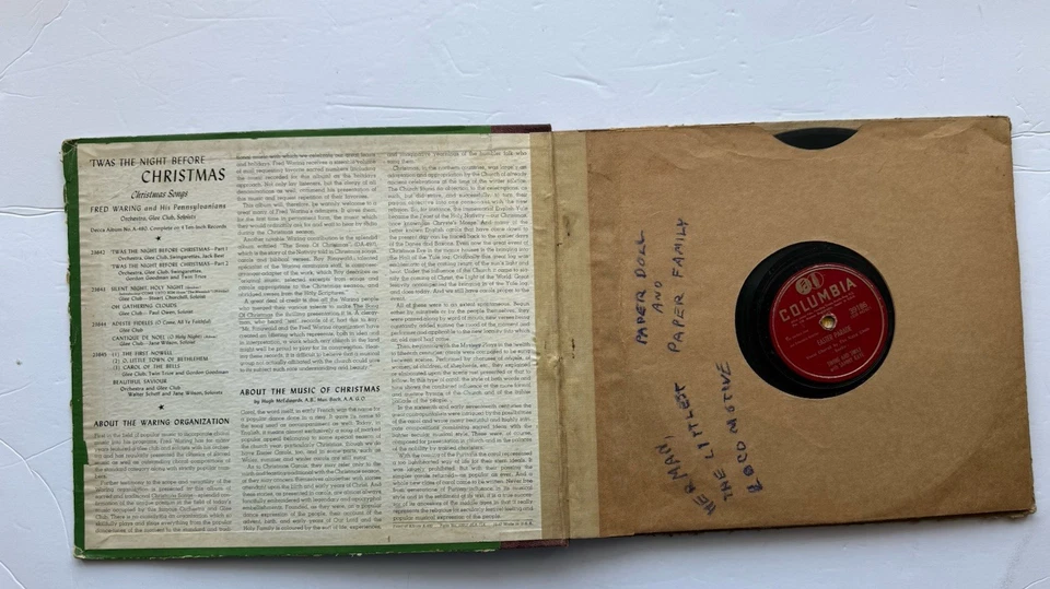 1940 Fred Waring Twas The Night Before Christmas album book (B5.11) Foto 4 de 4