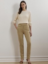 125 Lauren Ralph Lauren Women s Ponte Ankle Pant Tan Medium