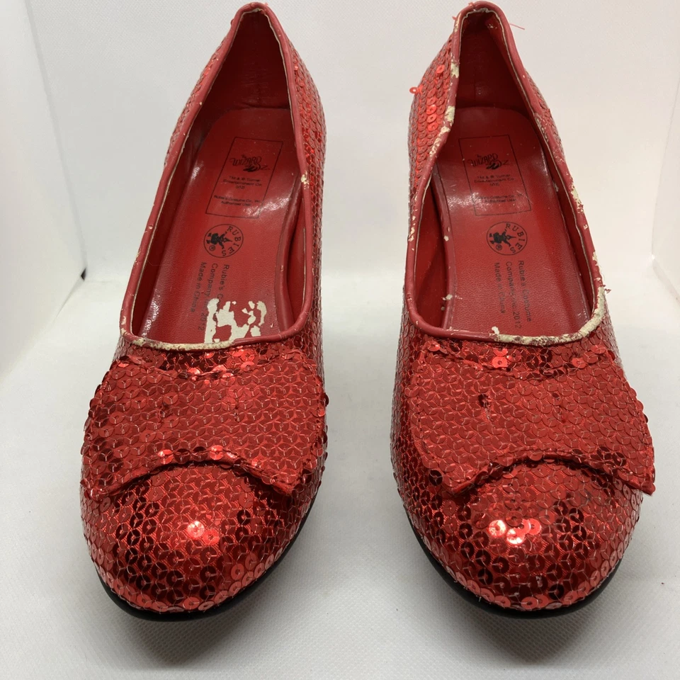 Zapatos de lentejuelas rojas The Wizard of Oz Rubie's Costume Co. Dorothy talla 12 Foto 3 de 4