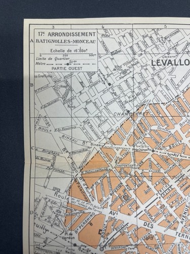 Paris, Frankreich, Französisch, Landkarte, Batignolles-Monceau, 17. Arrondissement - Bild 5 von 7