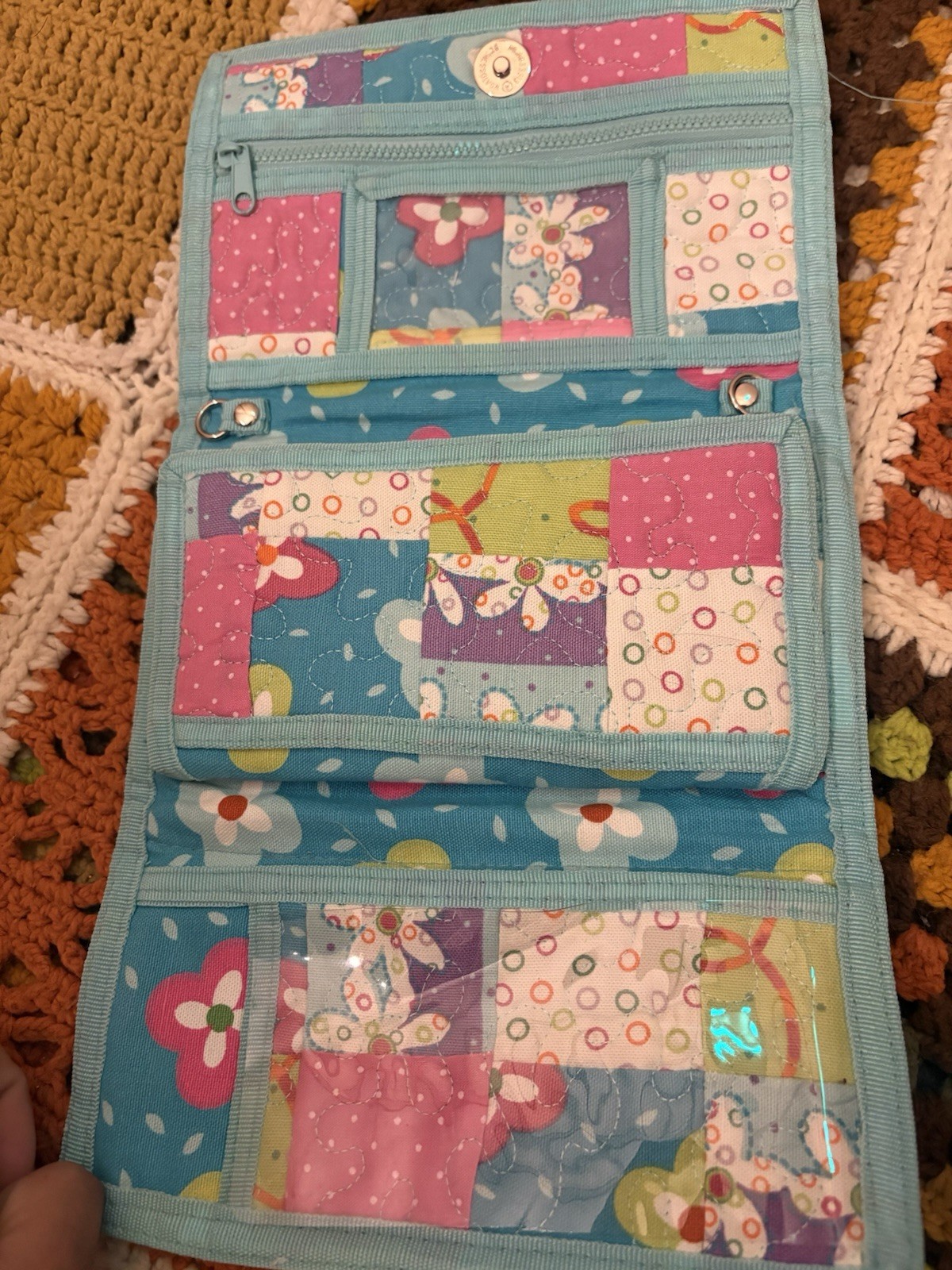 DSQ Patchwork Multicolored Style Wallet Clutch 10… - image 4