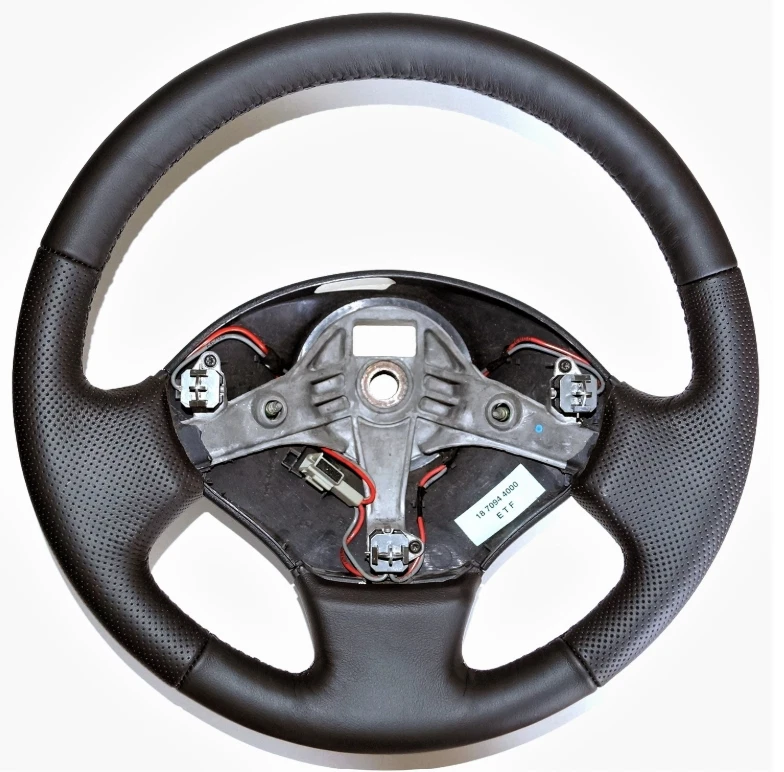 Lederlenkrad für RENAULT KANGOO ab 2003 bis 2008 Bj  NEU LEDERBEZUG Neu Beziehen - Bild 2 von 2