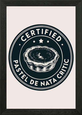 Pastel de Nata zertifizierter Kritiker gerahmtes Wandbild Poster Leinwanddruck Bild