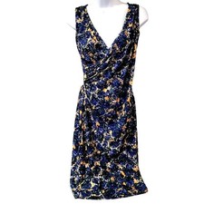 Unaluna Size Large Medium Dress Crossbody Backless Multicolor Wearable Art #038