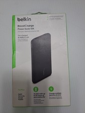 Belkin BoostCharge USB-C Portable Charger 10k with 1 USB-C Port  2 USB-A Ports  