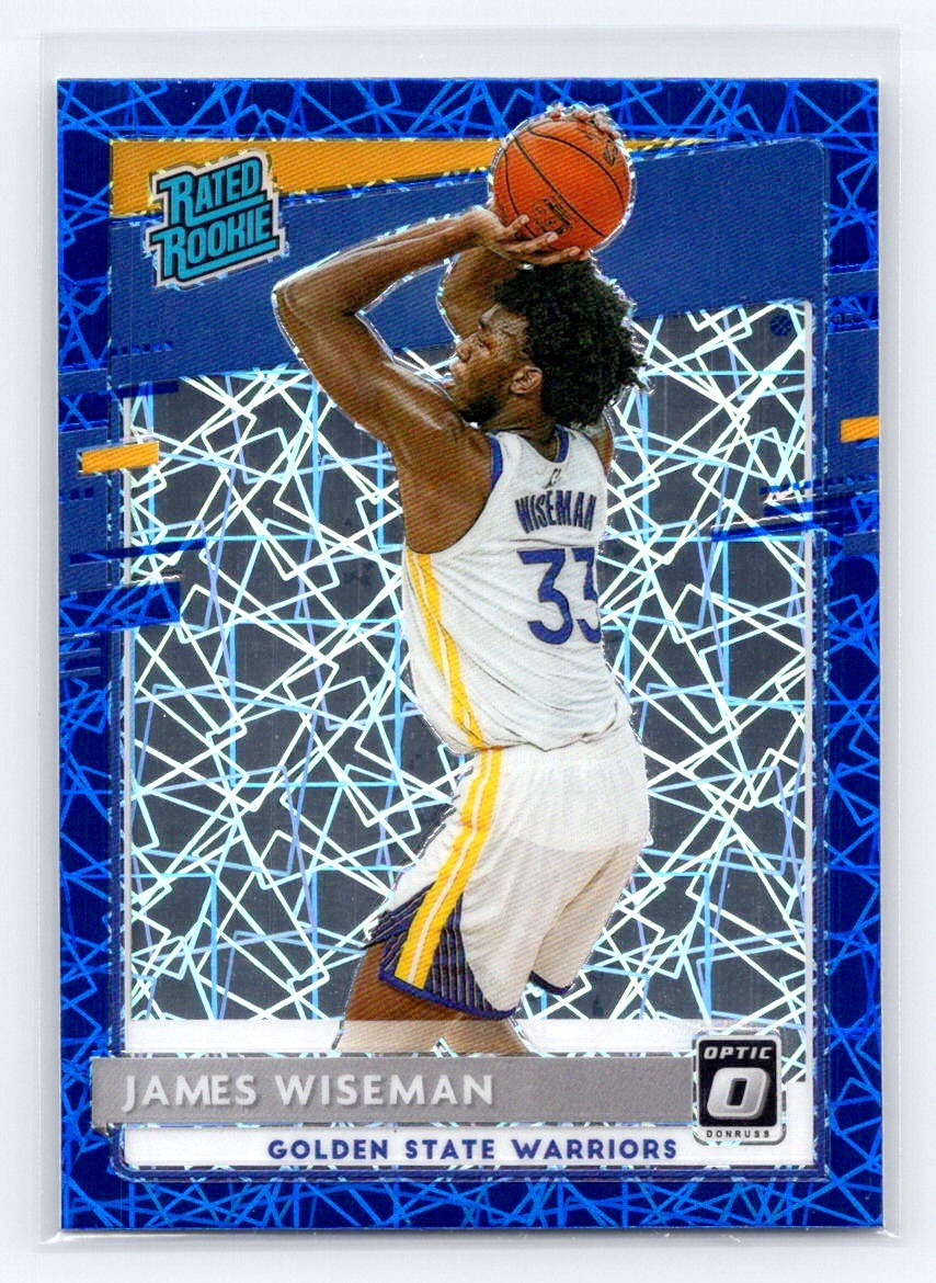2020-21 Donruss Optic #152 James Wiseman Blue Velocity RC Warriors